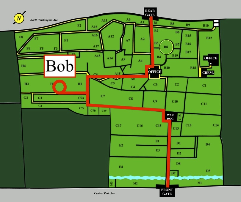Bob's resting place at Hartsdale Pet Cemetery